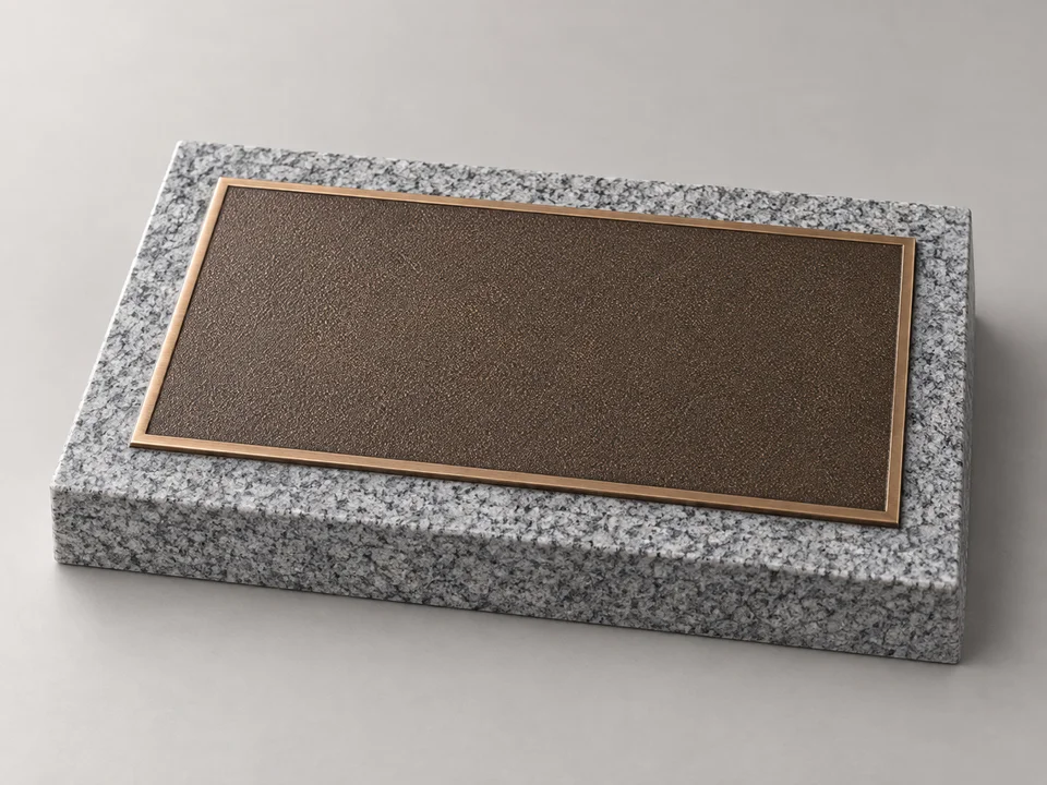 AI-generated design concept: bronze on granite