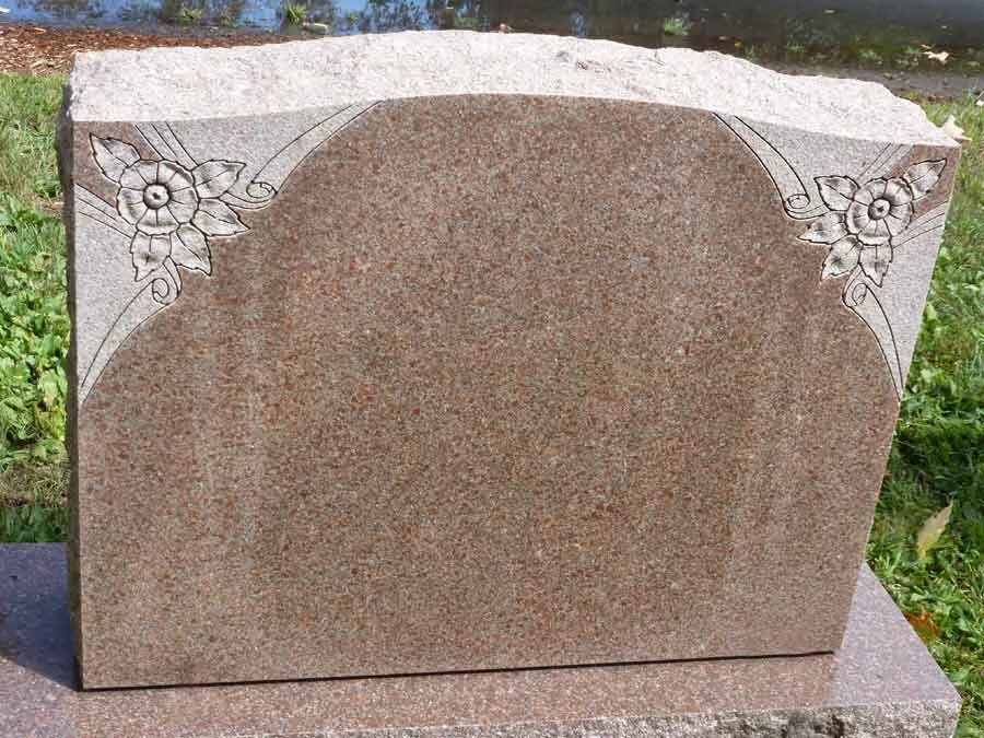 Corner Flowers Headstone
