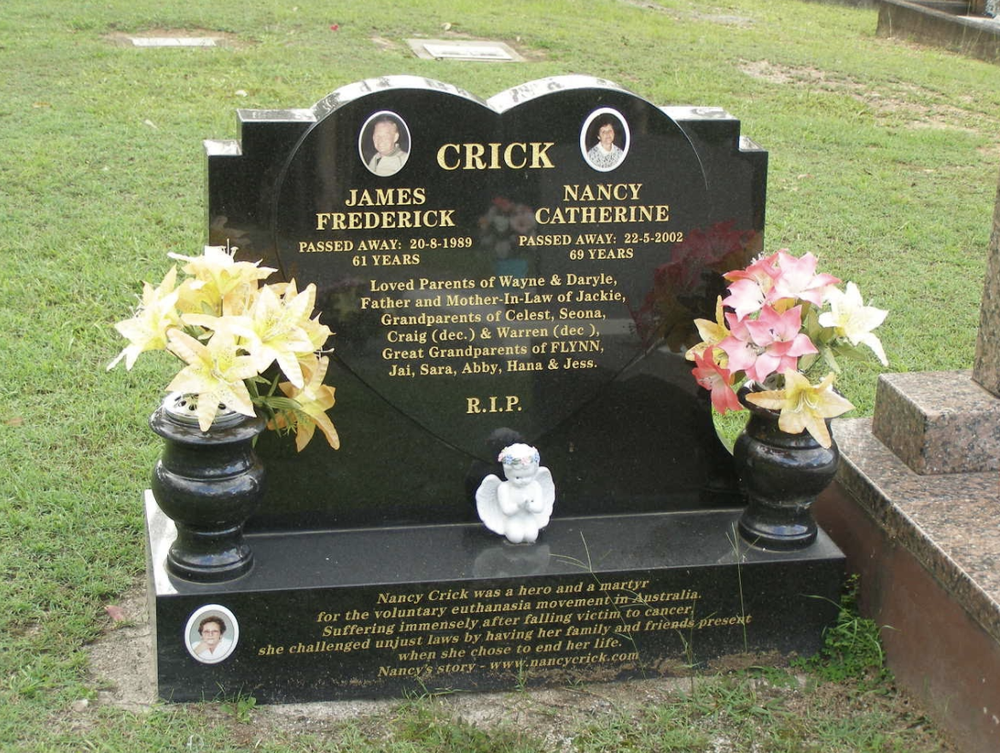 Upright headstone