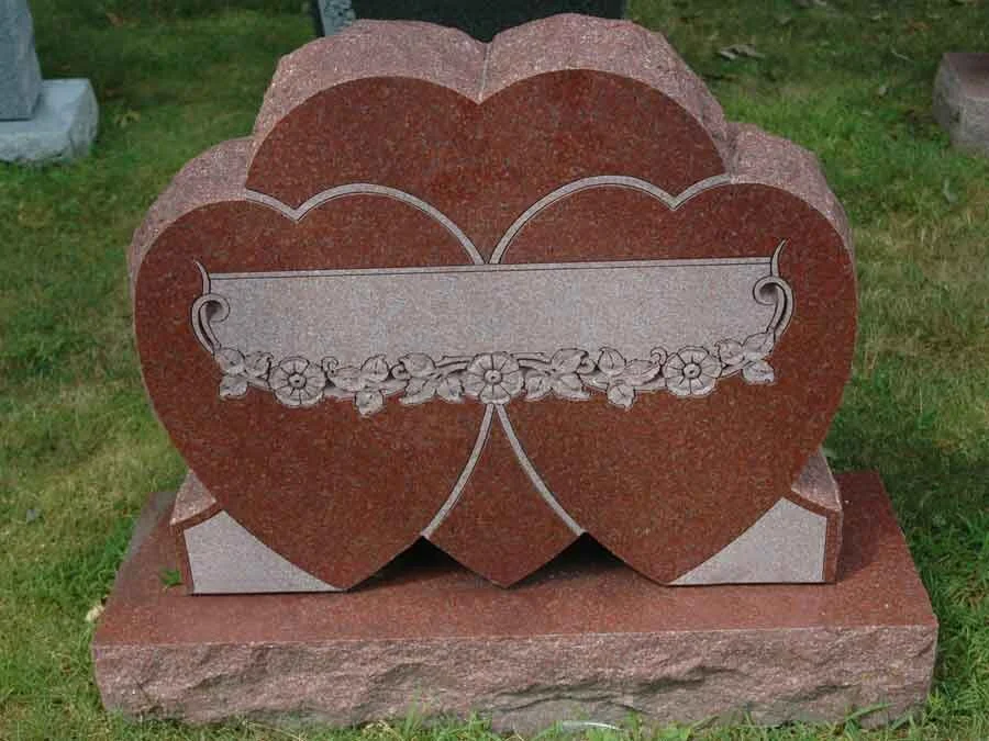 Three Hearts Headstone
