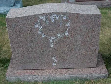 Vineyard Heart Headstone